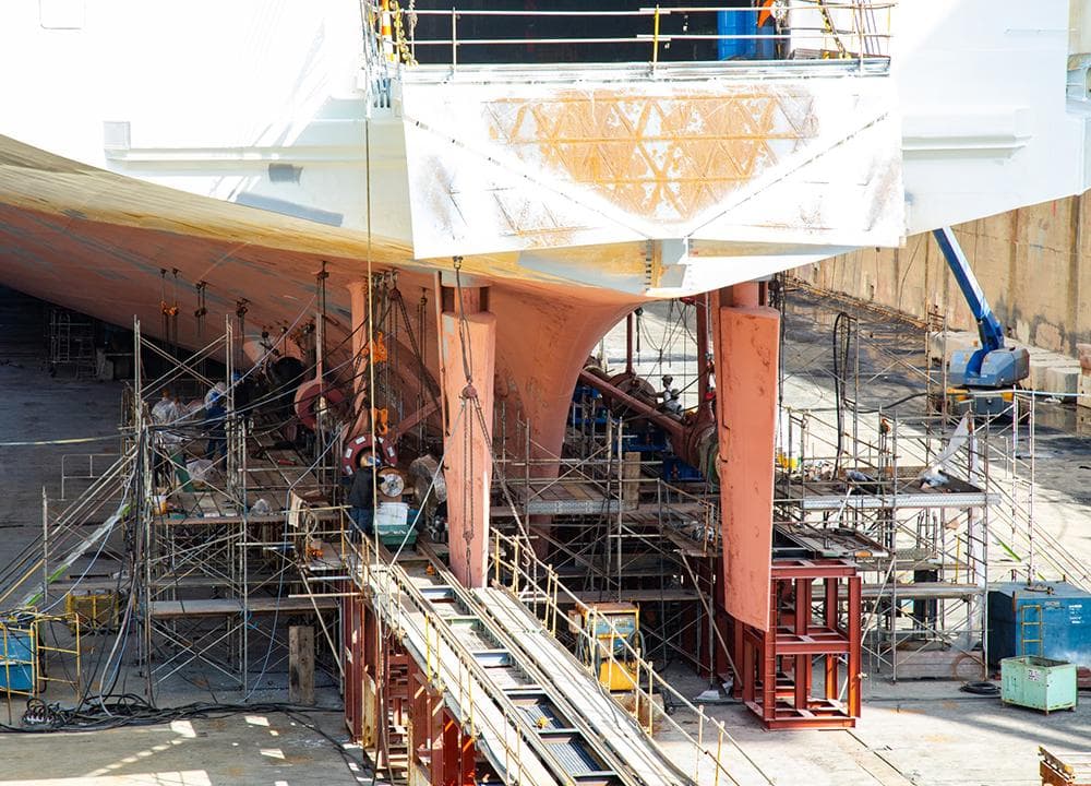 Self-Propelled Dump Barge — Hull Renewal — Pakistan Navy / Marine engineering project by FAST Engineering & Services — photo 2